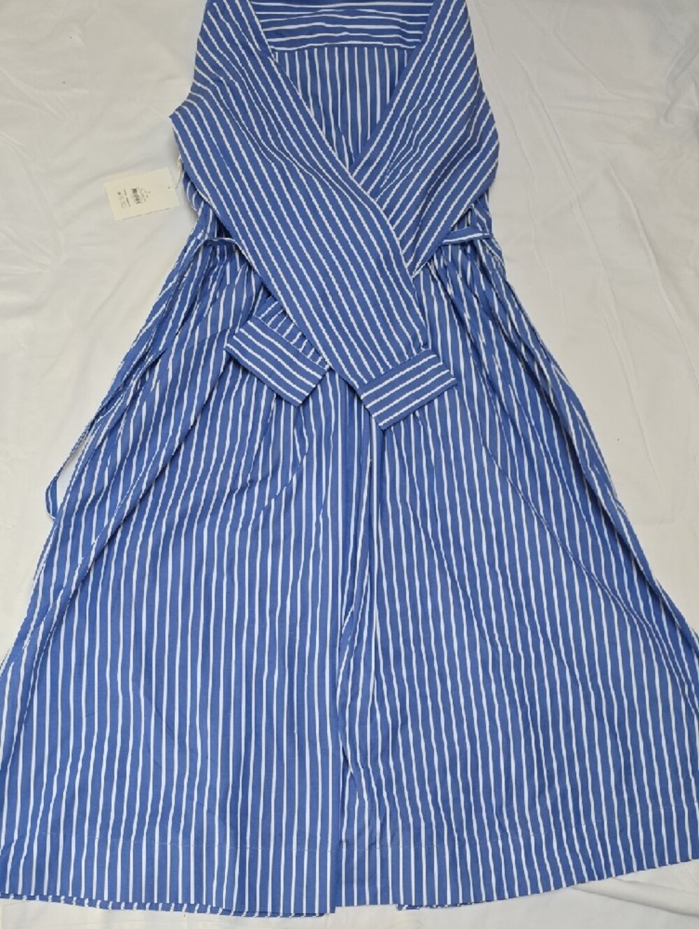 The Drop Blue and White Striped Midi Shirt Dress - Picture 11 of 12